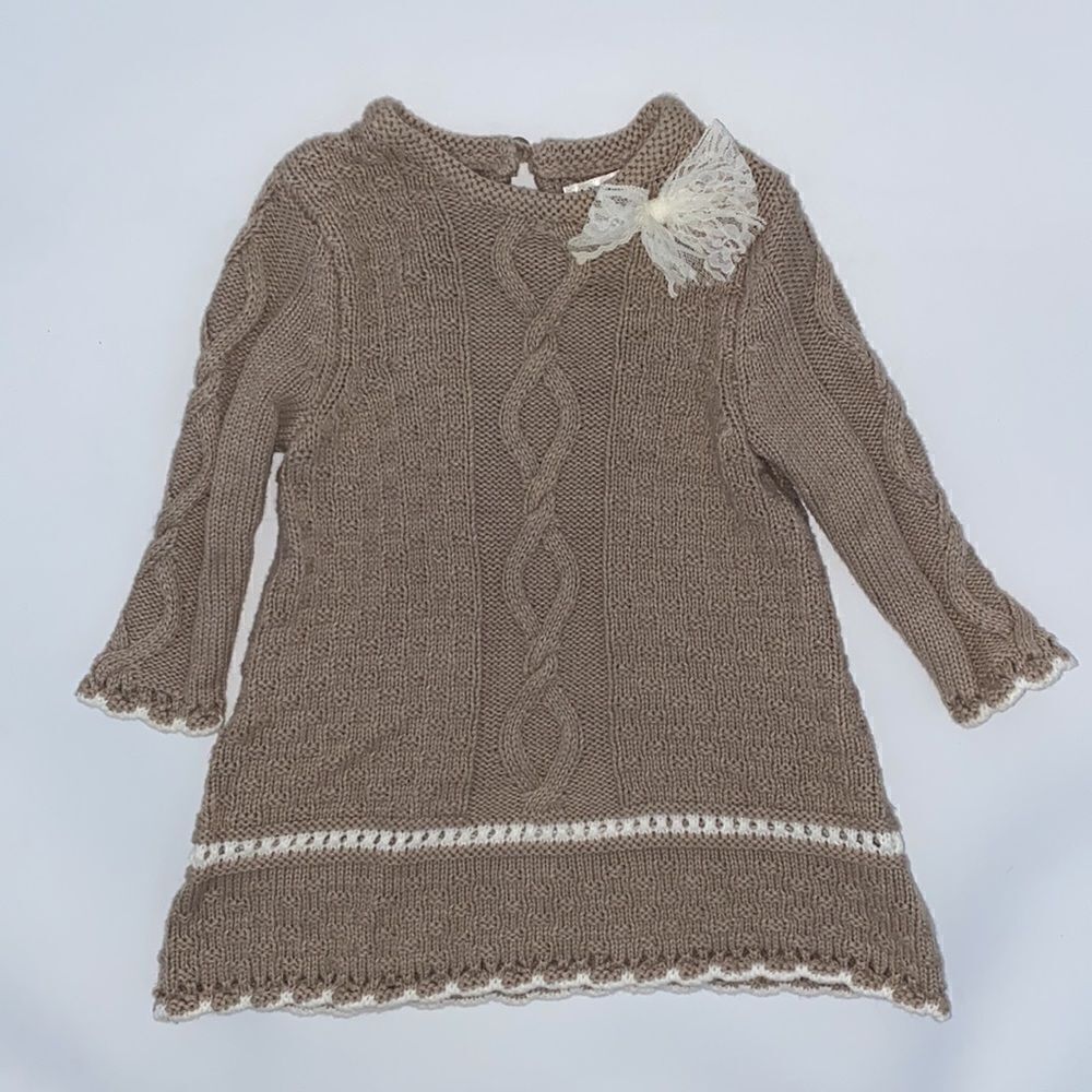 Max studio baby girl dress 3-6 months Knit Long Sleeve Dress - Picture 9 of 9